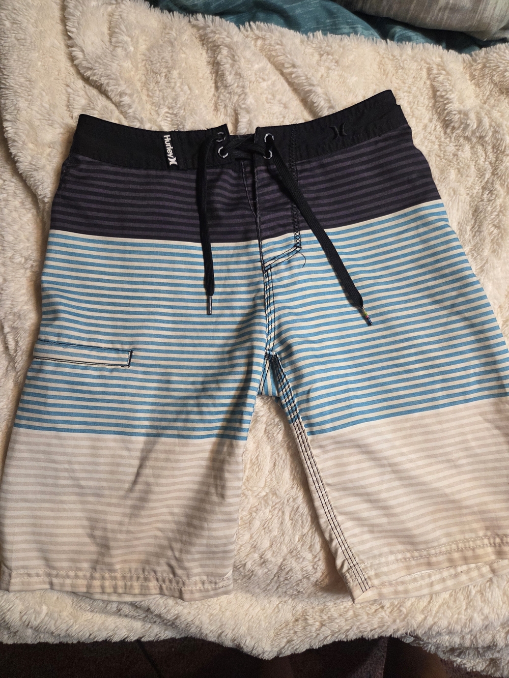 Hurley Men’s Striped Blue Board Shorts